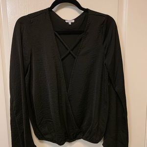 Black crossed top